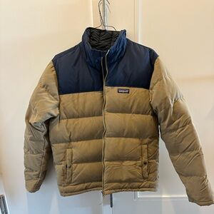 Patagonia Men's Puffer Jacket - Navy and Khaki